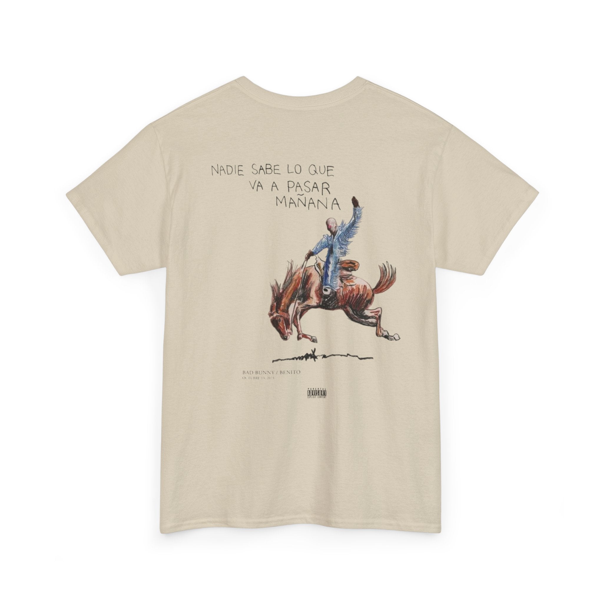 Cowboy Rodeo T‑Shirt — 'Nadie Puede Lo Que Va A Pasar Mañana' Graphic Tee
