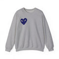 Heart-Eye Crewneck Sweatshirt with Disco Ball Back Graphic