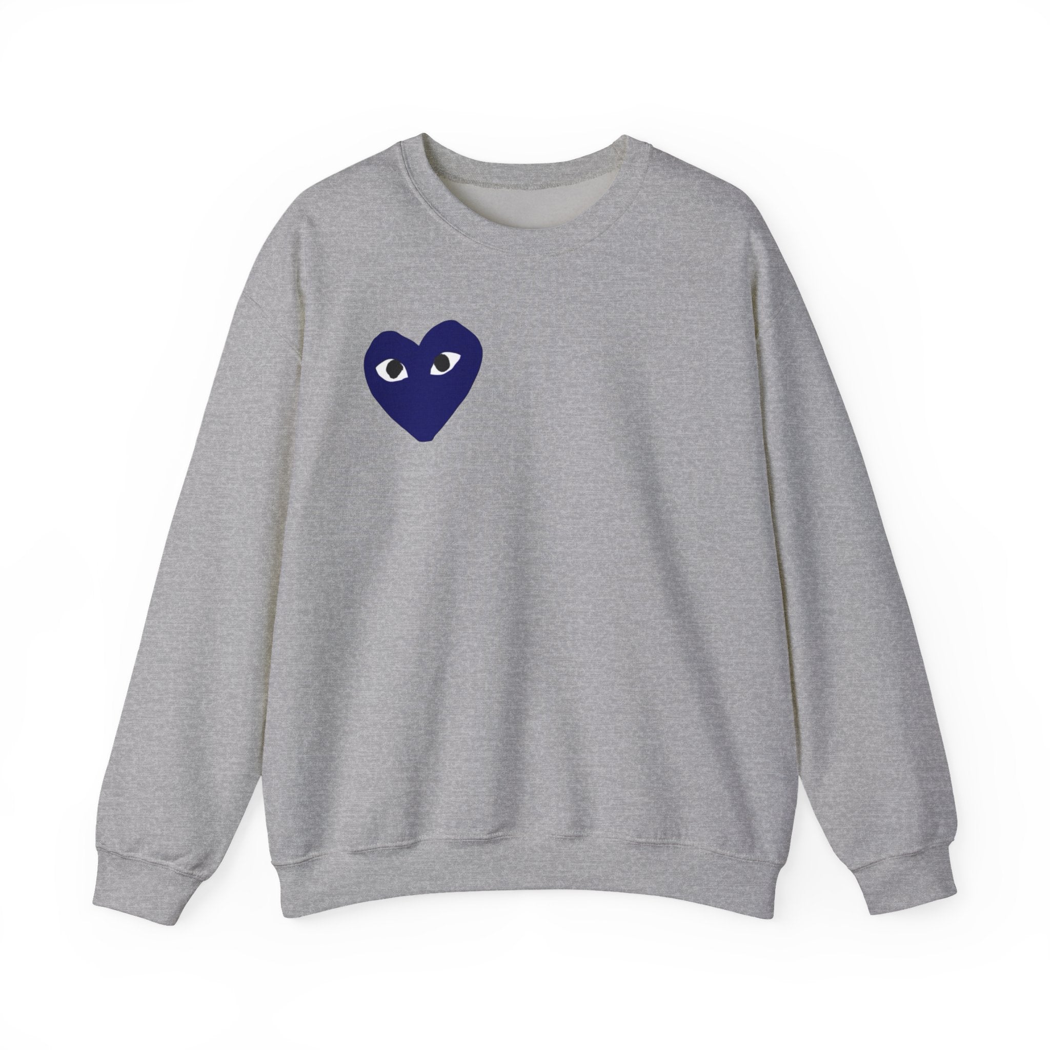 Heart-Eye Crewneck Sweatshirt with Disco Ball Back Graphic