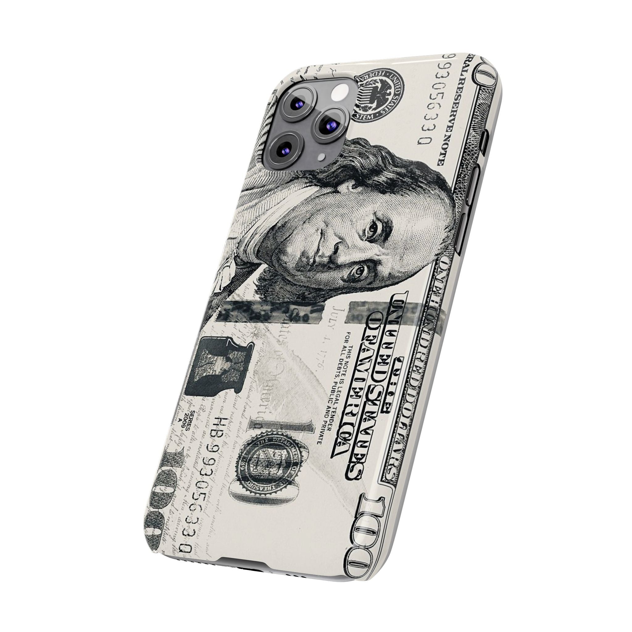 Slim Phone Case — 100 Bill Money Pattern Slim Protective Case