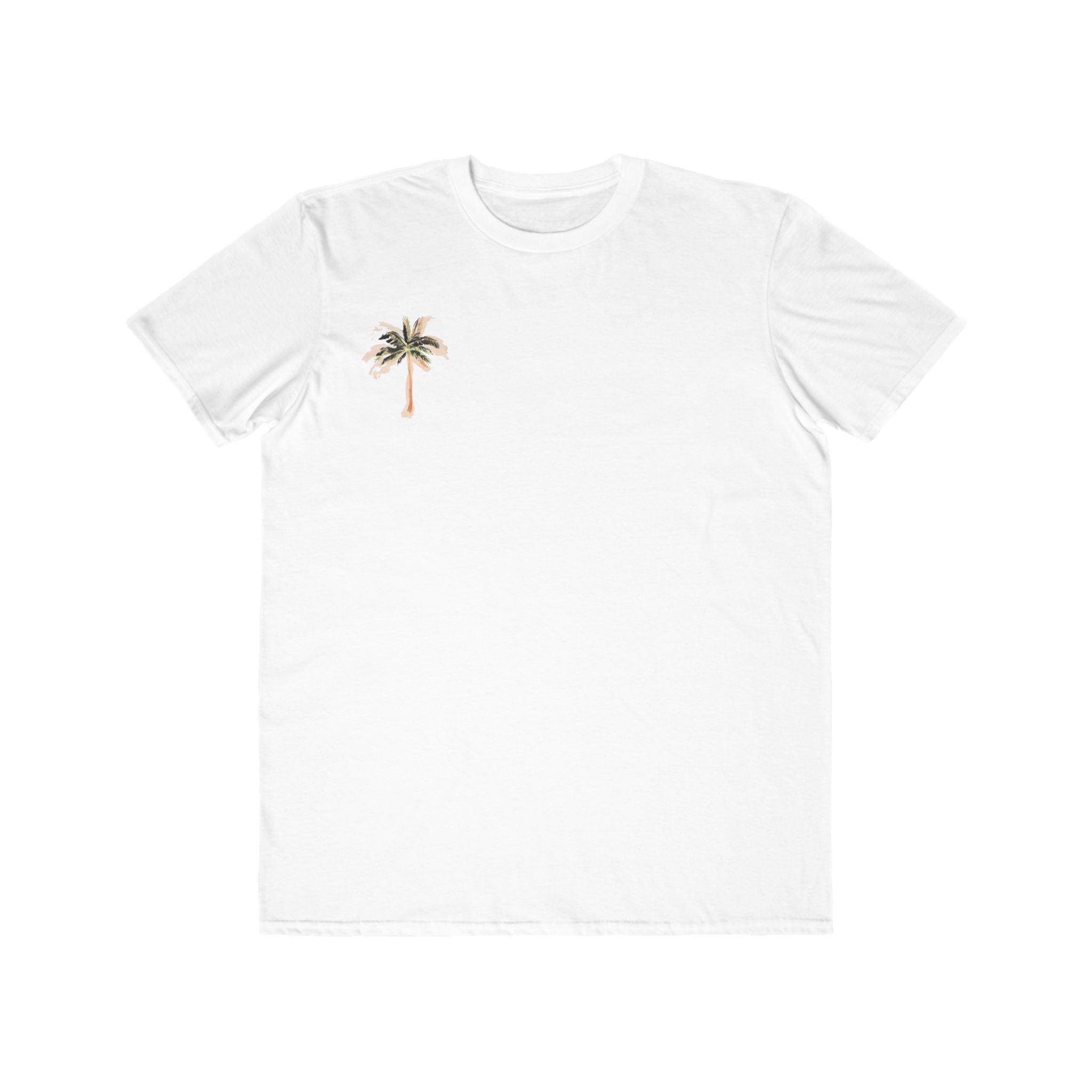 Champagne Palm Men's Tee — Minimal Palm Front & Champagne Bottle Back T-Shirt